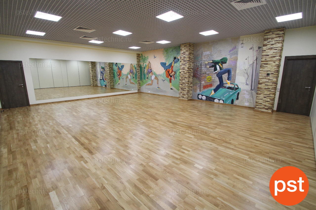 Паркет для танцев Wooddance Зал 3 Школа Demi г.Москва